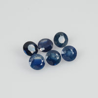 3.9-4.5 mm Lot Natural Blue Sapphire Loose Gemstone Round Cut