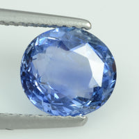 2.64 cts Unheated Natural Blue Sapphire Loose Gemstone Oval Cut Certified