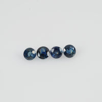 3.2-4.0 mm Natural Blue Sapphire Loose Gemstone Round Cut