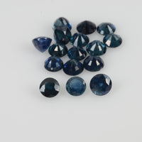 3.2-4.0 mm Natural Blue Sapphire Loose Gemstone Round Cut