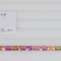 Natural Fancy Sapphire Loose Gemstone Octagon Cut Set