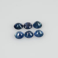 3.9-4.5 mm Lot Natural Blue Sapphire Loose Gemstone Round Cut