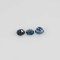 3.2-4.0 mm Natural Blue Sapphire Loose Gemstone Round Cut