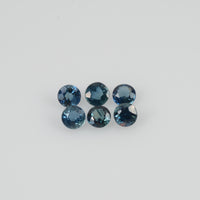 3.2-3.9 mm Natural Blue Sapphire Loose Gemstone Round Cut