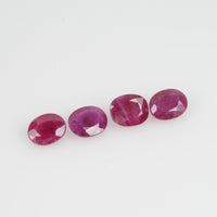 5x4 MM Natural Ruby Loose Gemstone Oval Cut