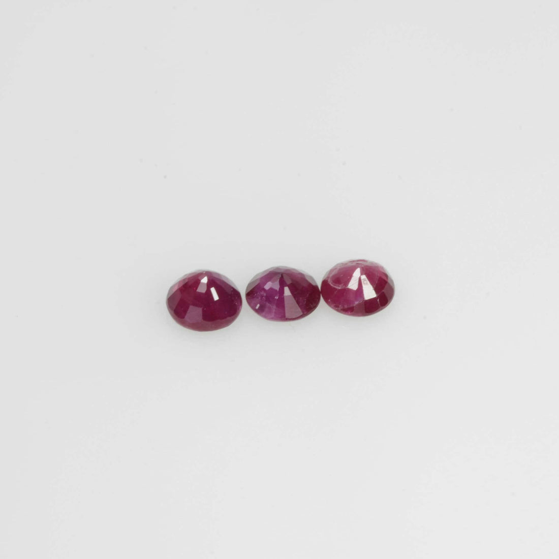 3.1-3.9 mm Natural Ruby Loose Gemstone Round Cut