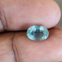 3.11 Cts Natural Green Sapphire Loose Gemstone Oval Cut