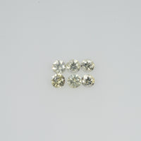 3.00 mm Natural Yellowish White Sapphire Loose Cleanish Quality Gemstone Round Diamond Cut