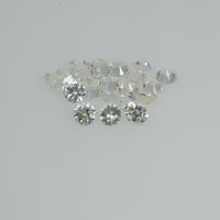 3.00 mm Natural Yellowish White Sapphire Loose Cleanish Quality Gemstone Round Diamond Cut