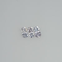 2.5-3.5 mm Natural Purpleish White Sapphire Loose Vs Quality Gemstone Round Diamond Cut