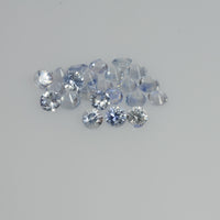1.5-3.0 mm Natural Bluish White Sapphire Loose Pk Quality Gemstone Round Diamond Cut