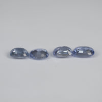LOTS: Unheated Natural Blue Sapphire Loose Gemstone Oval Cut