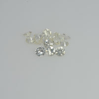 2.0-3.0 mm Natural Yellowish white Sapphire Loose Vs Quality Gemstone Round Diamond Cut