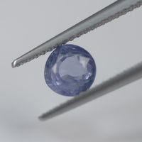 5.6 mm Unheated Natural Blue Sapphire Loose Gemstone Round Cut