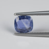 0.76 cts Unheated Natural Blue Sapphire Loose Gemstone Cushion Cut