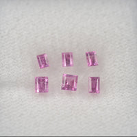 LOTS: Natural Pink Sapphire Loose Gemstone Baguette Step Cut