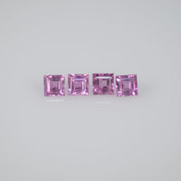 2.2-3.9 mm Natural Callibrated Pink Sapphire Loose Gemstone Square Cut