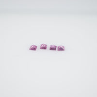 1.0-2.1 mm Natural Callibrated Pink Sapphire Loose Gemstone Princess Square Cut
