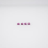 1.2-1.9 mm Natural Callibrated Pink Sapphire Loose Gemstone Princess Square Cut