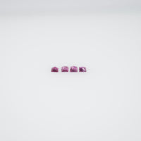 1.2-2.1 mm Natural Callibrated Pink Sapphire Loose Gemstone Princess Square Cut
