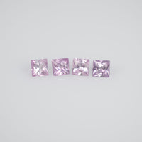 1.9-3.6 mm Natural Callibrated Pink Sapphire Loose Gemstone Princess Square Cut