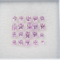 LOTS: Natural Pink Sapphire Loose Gemstone Baguette Princess Cut
