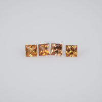 2.4-2.8 mm Natural Calibrated Yellow Sapphire Loose Gemstone Princess Cut