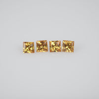 2.2-2.8 mm Natural Calibrated Yellow Sapphire Loose Gemstone Princess Cut