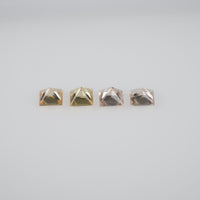 2.1-2.8 mm Natural Calibrated Orangish Yellow Sapphire Loose Gemstone Princess Cut