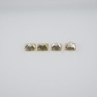 1.2-2.8 mm Natural Calibrated Orangish Yellow Sapphire Loose Gemstone Princess Cut