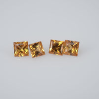 2.8-3.3 mm Natural Calibrated Yellow Sapphire Loose Gemstone Princess Cut