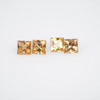 2.8-3.3 mm Natural Calibrated Yellow Sapphire Loose Gemstone Princess Cut