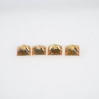 2.8-3.3 mm Natural Calibrated Yellow Sapphire Loose Gemstone Princess Cut