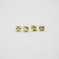 1.3-2.0 mm Natural Calibrated Yellow Sapphire Loose Gemstone Princess Cut