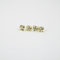 1.2-1.9 mm Natural Calibrated Yellow Sapphire Loose Gemstone Princess Cut