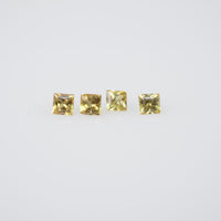 1.4-1.9 mm Natural Calibrated Yellow Sapphire Loose Gemstone Princess Cut