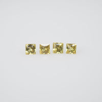 1.2-1.9 mm Natural Calibrated Yellow Sapphire Loose Gemstone Princess Cut