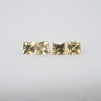 1.7-2.4 mm Natural Calibrated Yellow Sapphire Loose Gemstone Princess Cut