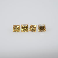 1.6-2.3 mm Natural Calibrated Yellow Sapphire Loose Gemstone Princess Cut