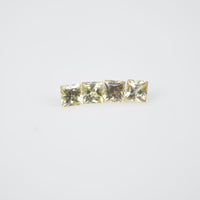 1.8-2.3 mm Natural Calibrated Yellow Sapphire Loose Gemstone Princess Cut