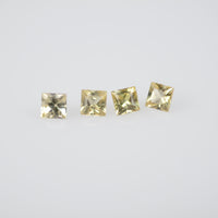 1.8-2.4 mm Natural Calibrated Yellow Sapphire Loose Gemstone Princess Cut