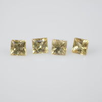 2.2-2.8 mm Natural Calibrated Yellow Sapphire Loose Gemstone Princess Cut