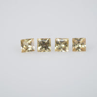 2.1-2.9 mm Natural Calibrated Yellow Sapphire Loose Gemstone Princess Cut