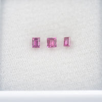 LOTS: Natural Pink Sapphire Loose Gemstone Baguette Step Cut
