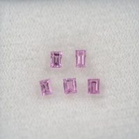 LOTS: Natural Pink Sapphire Loose Gemstone Baguette Step Cut