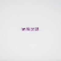 1.2-2.0 mm Natural Callibrated Pink Sapphire Loose Gemstone Princess Square Cut