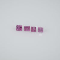 1.8-2.8 mm Natural Callibrated Pink Sapphire Loose Gemstone Princess Square Cut