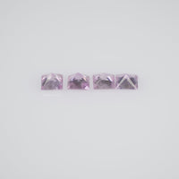 1.9-3.6 mm Natural Callibrated Pink Sapphire Loose Gemstone Princess Square Cut