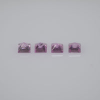 1.9-3.5 mm Natural Callibrated Pink Sapphire Loose Gemstone Princess Square Cut