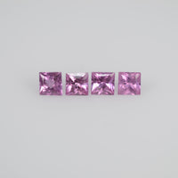 1.9-3.5 mm Natural Callibrated Pink Sapphire Loose Gemstone Princess Square Cut